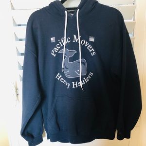 Gildan Blue Whale Heavy Hooded Sweatshirt Size L